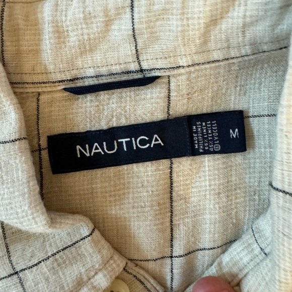 Nautica Linen short sleeve button down shirt - Picture 3 of 6